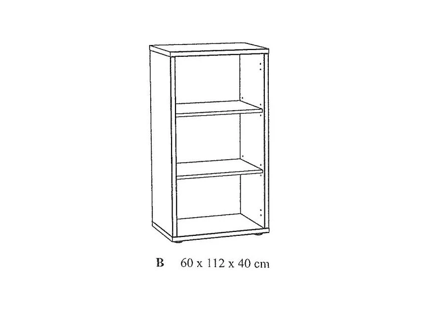 Neyt Bureaukast B Dossierkast laag Pronto open Zwart/Vintage Tekening