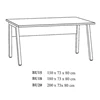 Neyt BU15 Bureautafel Pronto 200cm Zwart/Vintage Tekening