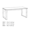 Neyt Bureau Capo 200cm Golden oak tekening