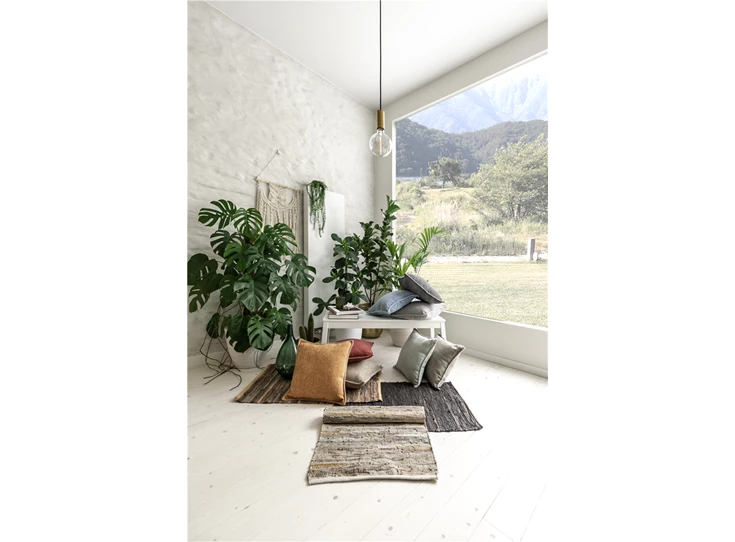 3376SAND Tiseco Sierkussen Damian 45x45cm Zand Collectie Sfeer