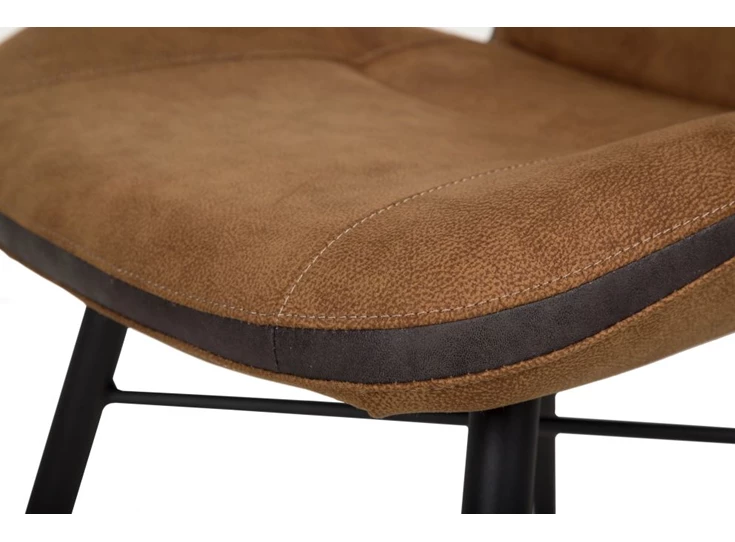 Stoel Talent cognac stof detail
