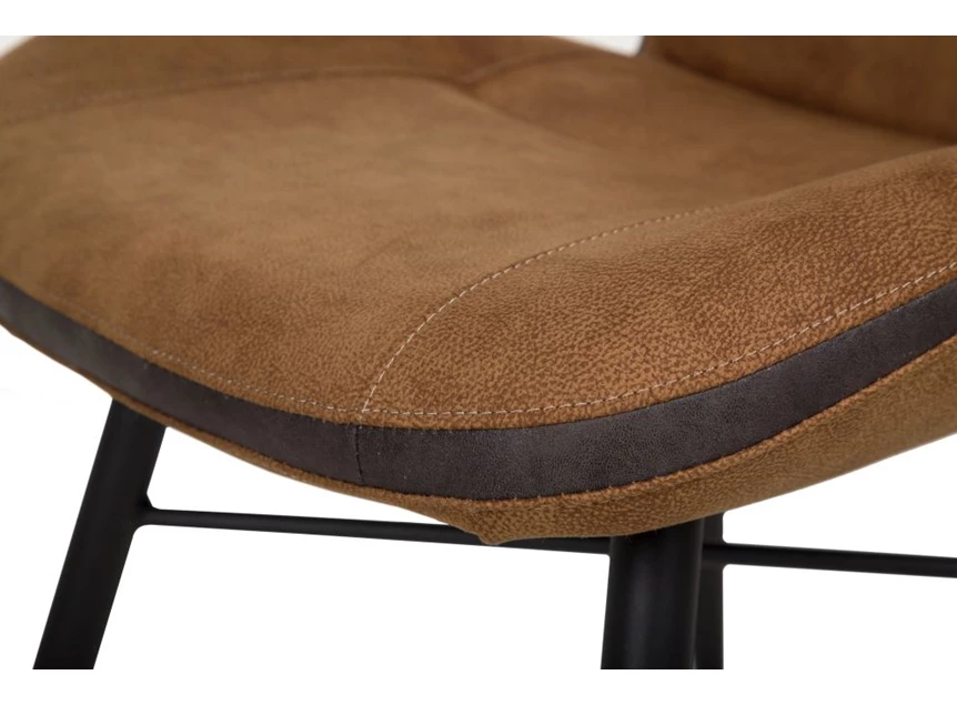 Stoel Talent cognac stof detail