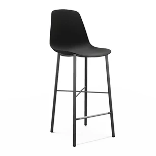 Kuip barstoel Cloë perfecta PP01 zwart EP79 voorkant