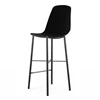 Bucket seat bar stool Cloë perfecta PP01 black EP79 - back