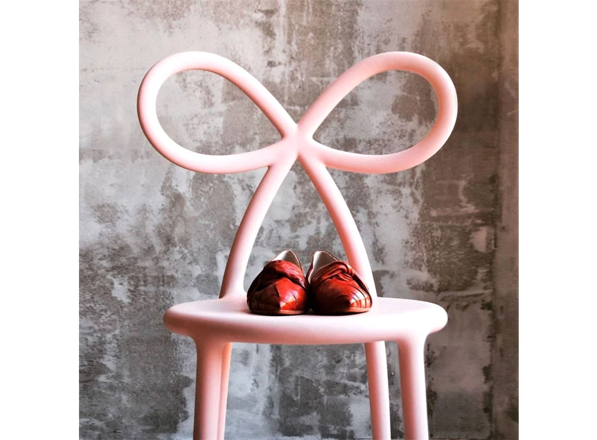 Detail Stoel Ribbon Pink 80001PI-O Qeeboo