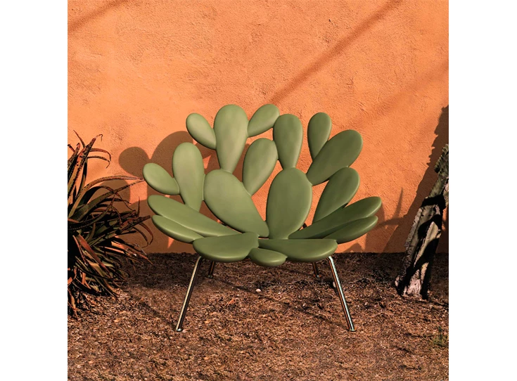 Sfeerfoto Bijzetzetel Filicudi Balsam Green Brass Qeeboo