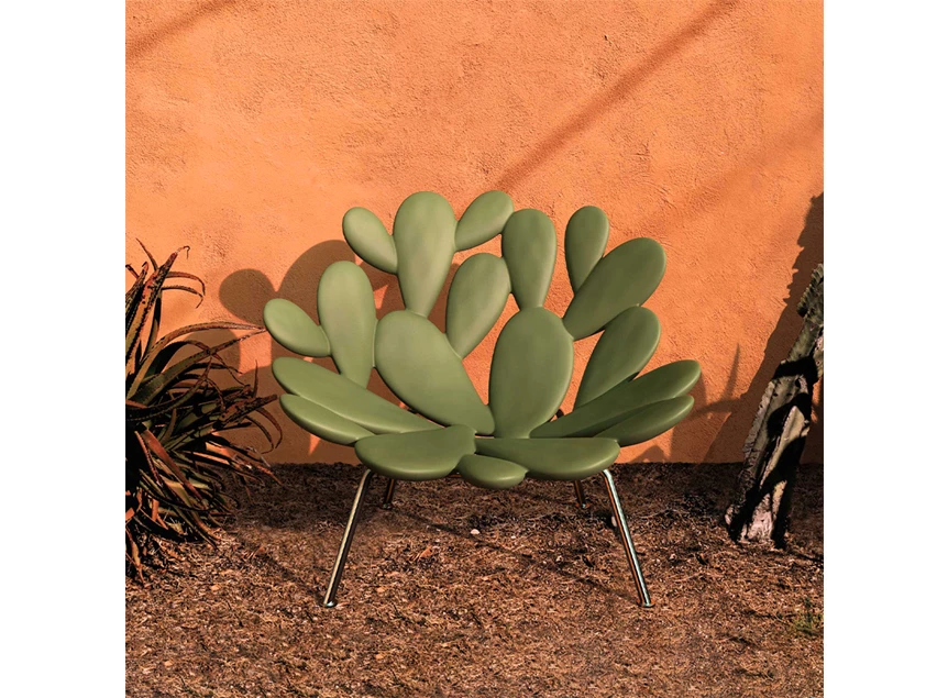 Sfeerfoto Bijzetzetel Filicudi Balsam Green Brass Qeeboo