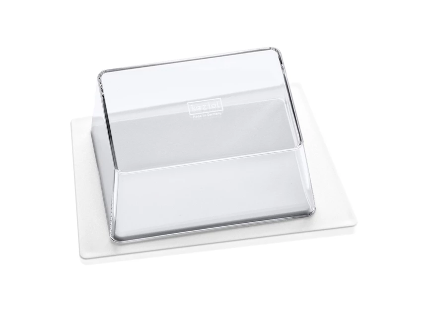 Kant butter vaatwas dish boter vloot transparant deksel white koziol plastic 3092525