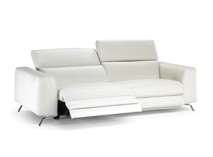 sofa B795 Pensiero canape in leder wit schuin met hoofdsteun open.jpg