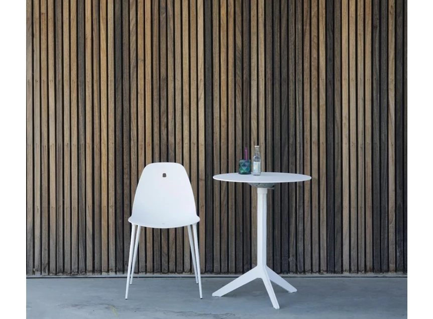 Front Bistrotafel Collins metaal wit outdoor tuinmeubelen Joli