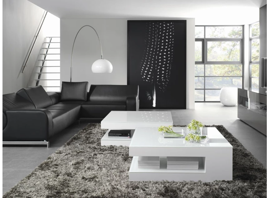 Salontafel S100 wit glas Karat Tables to Love