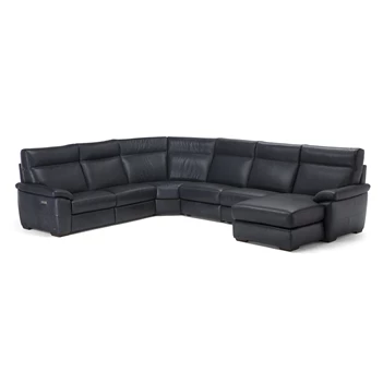 Hoekzetel Empatia c007 Natuzzi Editions in zwart leder