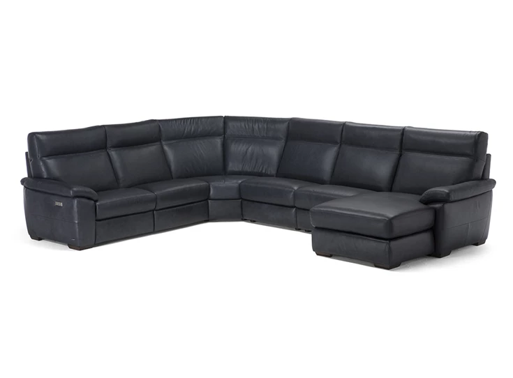 Hoekzetel Empatia c007 Natuzzi Editions in zwart leder