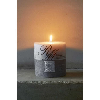287480 Rivièra Maison RM Frosted Candle Ø9,5cm H9,5cm Dove