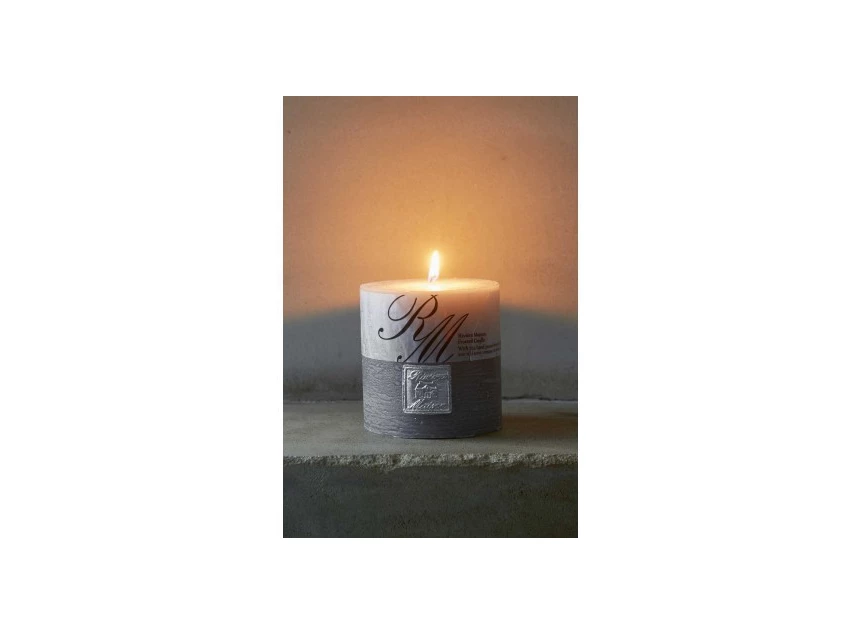 287480 Rivièra Maison RM Frosted Candle Ø9,5cm H9,5cm Dove