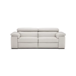 zetel Solare B817 canape natuzzi editions in wit leder vooraanzicht