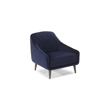 Fauteuil Felicita C014 Natuzzi Editions blauwe stof schuin vooraanzicht