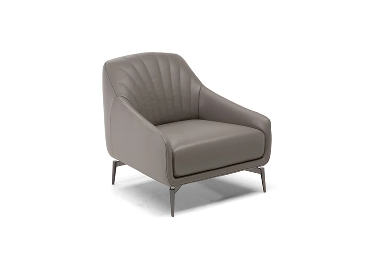 Fauteuil Felicita C014 Natuzzi Editions beige leder schuin vooraanzicht