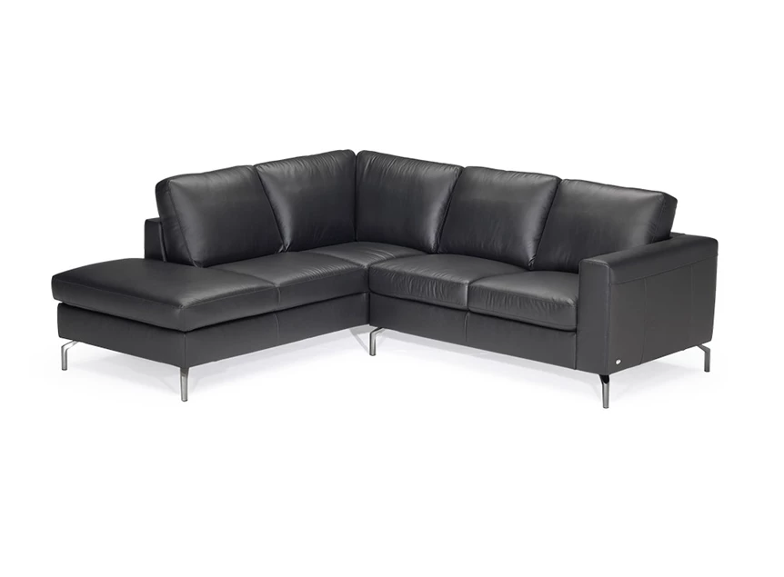 Hoekzetel Solievo B845 Natuzzi Editions zwart leder