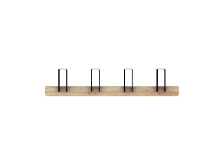Ethnicraft oak merlin coat rack L black onderkant