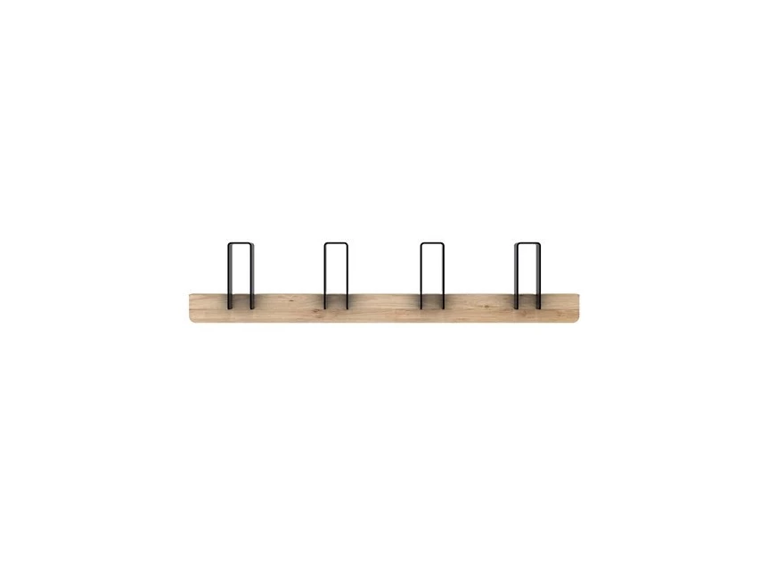 Ethnicraft oak merlin coat rack L black onderkant