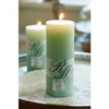 300560 Rivièra Maison RM Frosted Candle Ø7cm H18cm Light Olive
