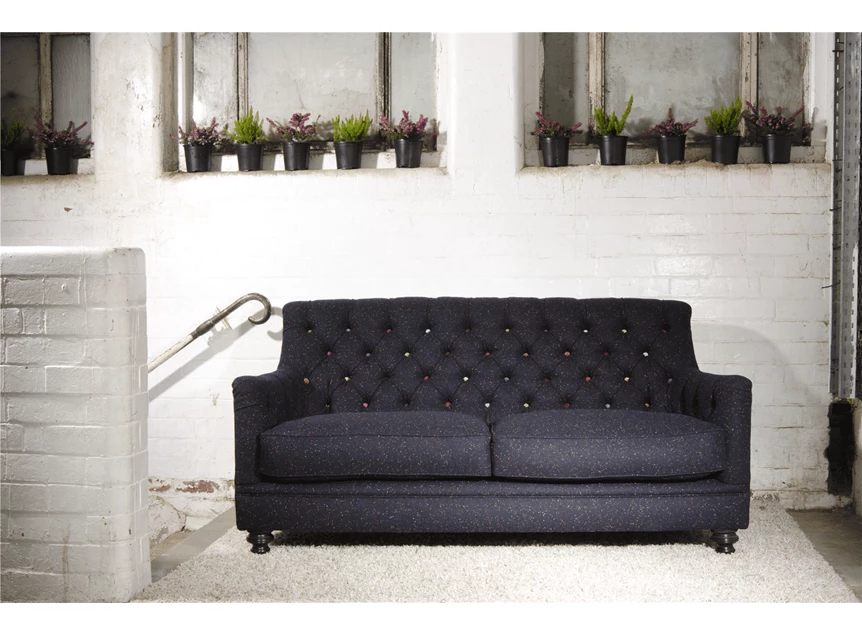 Zetel Glencoe 2-zit  Tetred stof zwart