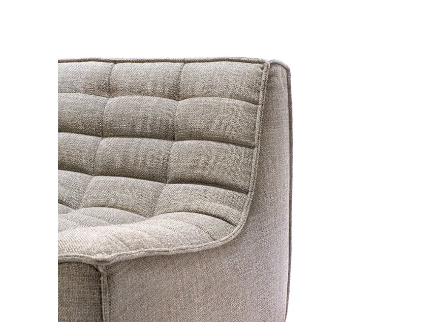 Zetel 2-zit Ethnicraft beige zijkant