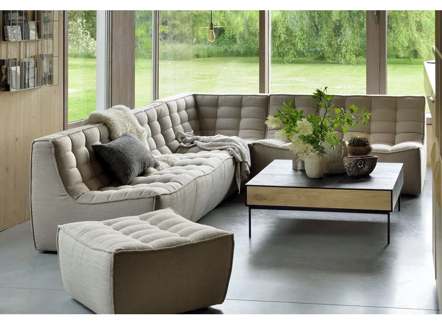 Salon 2 Seater Ethnicraft beige sfeer