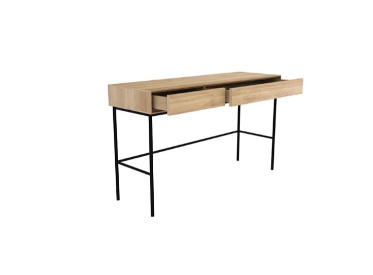 Oak Whitebird Desk - 51461 Ethnicraft schuin open schuif.jpg
