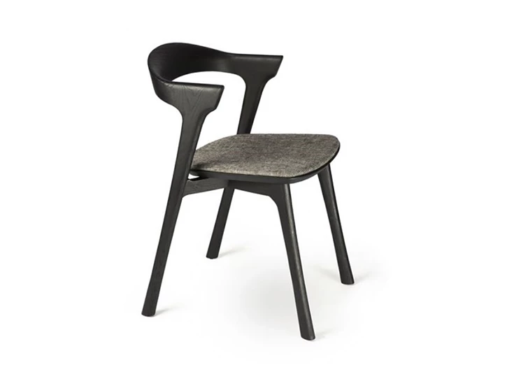 Oak bok Dining Chair Grey schuin.jpg