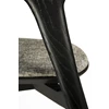 Oak Bok Black Dining Chair Grey Upholstery Ethnicraft Detail