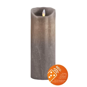 36542 Sompex LED Kaars Ø8cm H23cm Taupe