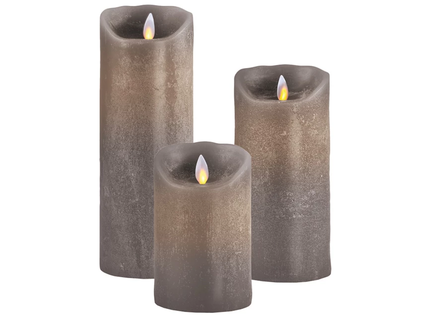 36542 Sompex LED Kaars Ø8cm H23cm Taupe Collectie
