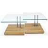 Salontafel Doppio K925 floatglass massief eik Ronald Schmitt