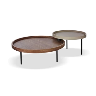 Salontafel Luna H630 lak walnoot Ronald Schmitt