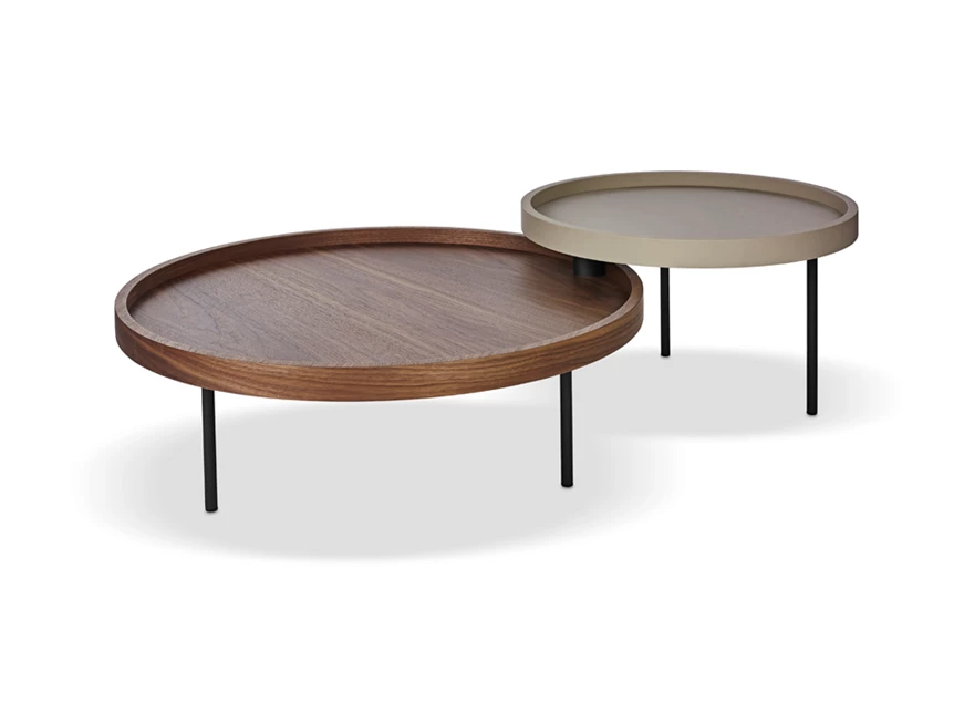 Salontafel Luna H630 lak walnoot Ronald Schmitt