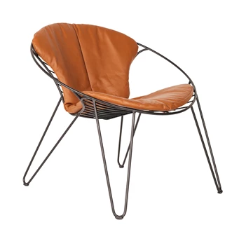Low Chair Wire leder cognac Joli