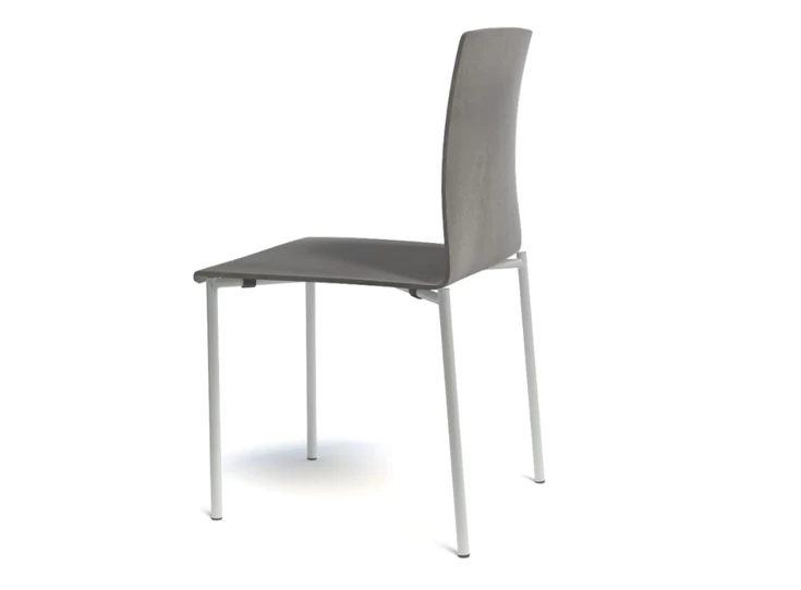 Stoel Pro-S grijs zijkant Perfecta keukenstoel eetkamerstoel stoelen
