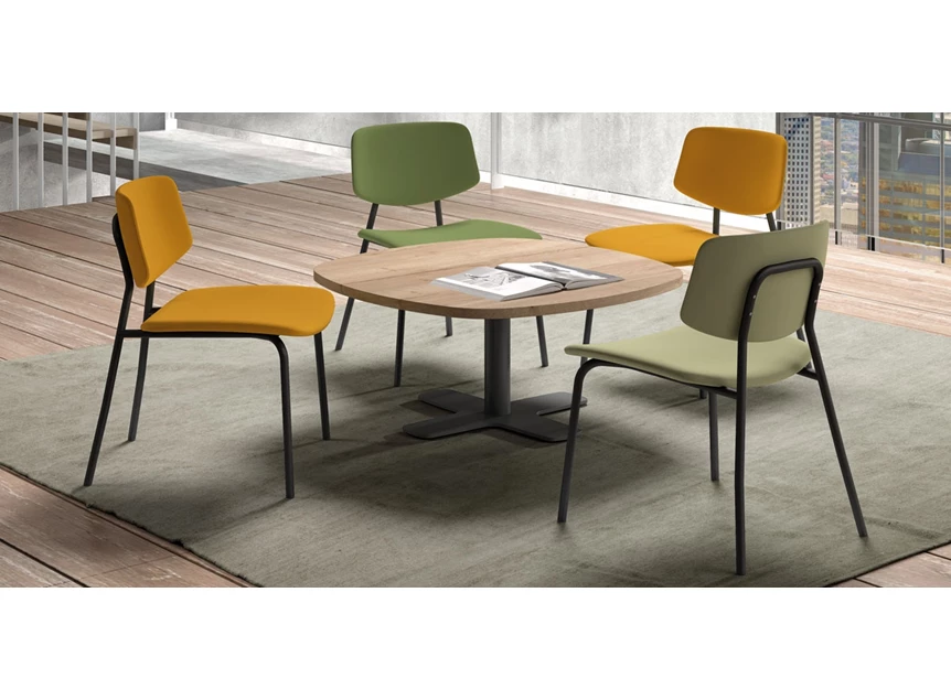 Stoel Lago-ESYCH Categorie 1 epoxy table with lago stools