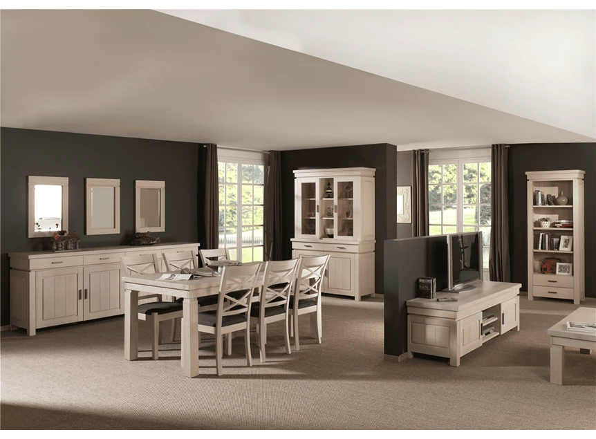 KAPRUN EETKAMER THEUNS LANDELIJK KLASSIEK EIK WHITE WASH MEUBELEN JONCKHEERE WONEN WOONKAMER