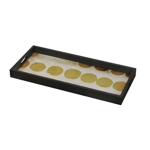 20442 Ethnicraft Sienna Dots Tray M 69x31x5cm Schuin