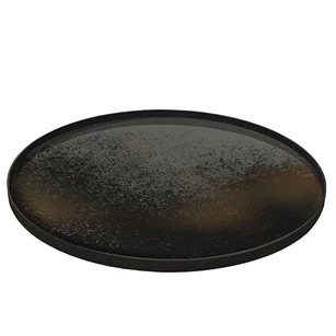 20331 Ethnicraft Heavy aged bronze mirror tray XL Ø92cm Schuin