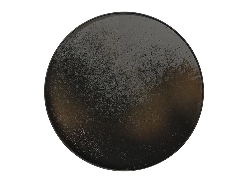 20331 Ethnicraft Heavy aged bronze mirror tray XL Ø92cm Bovenkant