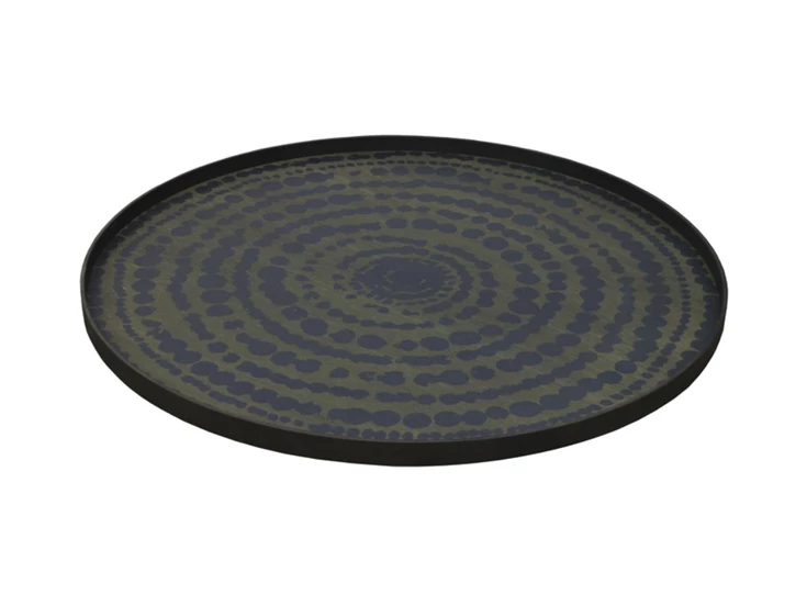 20449 Ethnicraft Midnight Beads Tray XL Ø92cm Schuin