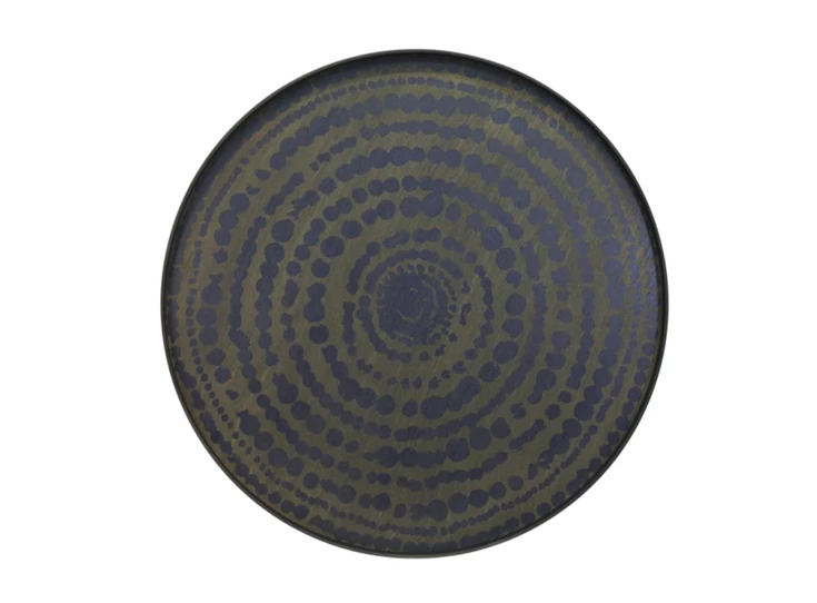 20449 Ethnicraft Midnight Beads Tray XL Ø92cm Bovenkant