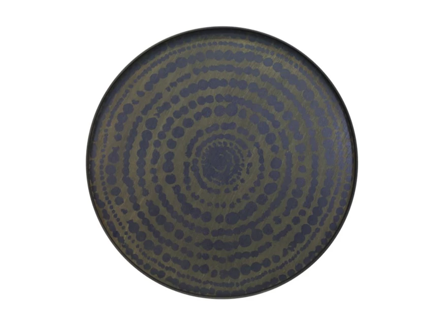 20449 Ethnicraft Midnight Beads Tray XL Ø92cm Bovenkant