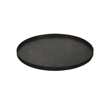 20379 Ethnicraft Black Slice Tray XL Ø92cm Schuin