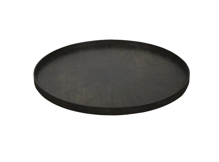 20379 Ethnicraft Black Slice Tray XL Ø92cm Schuin