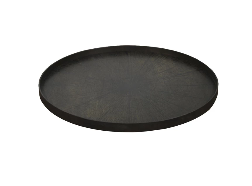 20379 Ethnicraft Black Slice Tray XL Ø92cm Schuin